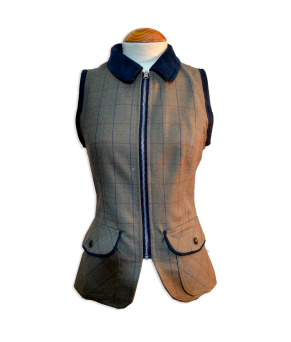 Chaleco señora Los Nietos | Cuadros Gris