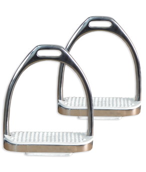 Estribo inglés inoxidable con taco "Los Nietos Dressage"