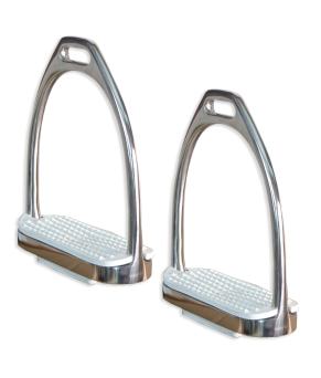 Estribo inglés inoxidable con taco "Los Nietos Dressage"