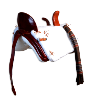 Silla vaquera amazonas de fibra Los Nietos modelo Ana | Color cereza