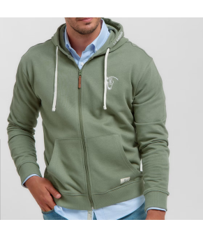 Sudadera con cremallera 'La Garrocha' | Salvia