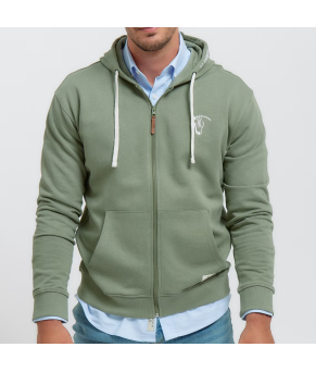 Sudadera con cremallera 'La Garrocha' | Salvia