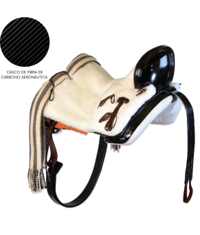 Silla de montar vaquera de fibra de carbono modelo Victoria | Negra