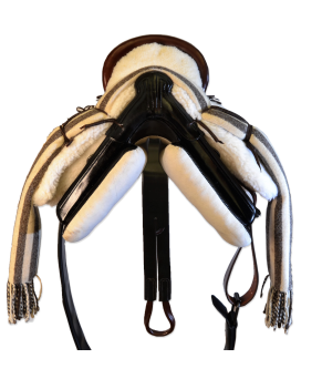 Silla de montar vaquera de fibra de carbono modelo Victoria | Negra