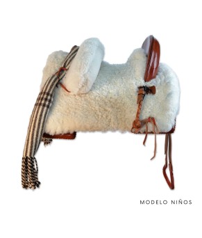 Silla de montar vaquera 'Tauro' mixta para niños | Avellana