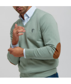 Jersey de pico con coderas La Garrocha, Color Océano