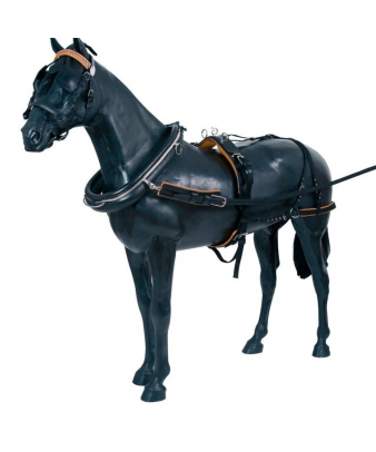 Enganche collarón de cuero y nylon