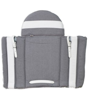 Grupera de lona con protección de concha | Gris - Blanco