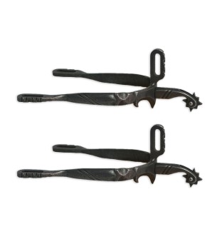 Espuela vaquera de fragua 'Los Nietos Dressage' | Soldada | Ruleta vaquera