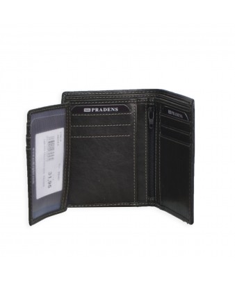 Cartera con tarjetero hombre PAL02053CT Negra