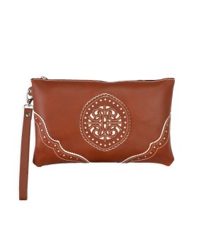 Bolso Cartera de Mano Ovalo | Avellana