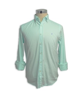 Camisa Slim Fit de algodón ML 42520 | Verde agua