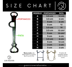 Bocado vaquero López | Embocadura cuello de ganso