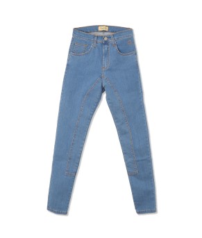 Pantalón para montar vaquero elástico | Claro