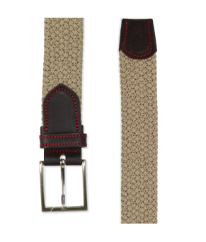 Cinturón Elástico MOD Trenzado Algodón | Beig