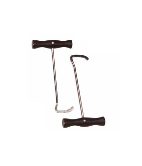 Gancho metebotas con mango de madera