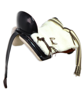 Silla de montar vaquera de fibra modelo Alejandra | Negra