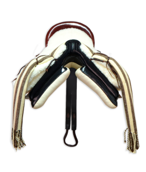 Silla de montar vaquera de fibra modelo Alejandra | Negra