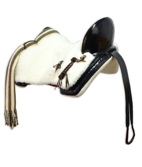 Silla de montar vaquera de fibra modelo Alejandra | Negra