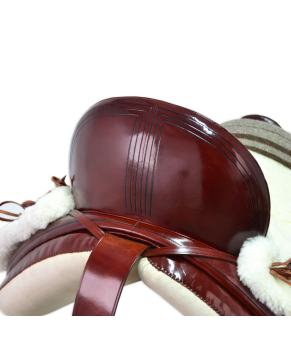 Silla de montar vaquera de fibra modelo Alejandra | Chocolate