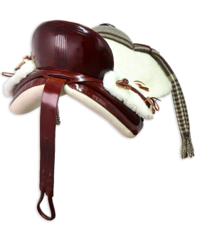 Silla de montar vaquera de fibra modelo Alejandra | Chocolate