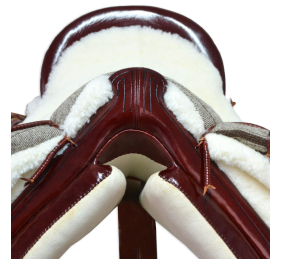 Silla de montar vaquera de fibra modelo Alejandra | Chocolate