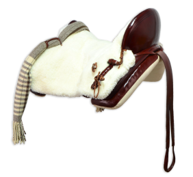 Silla de montar vaquera de fibra modelo Alejandra | Chocolate