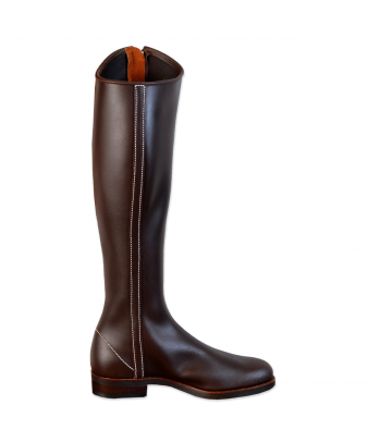 Bota 1850 'Los Nietos' serraje cremallera exterior | Piso Sevilla | Castaña