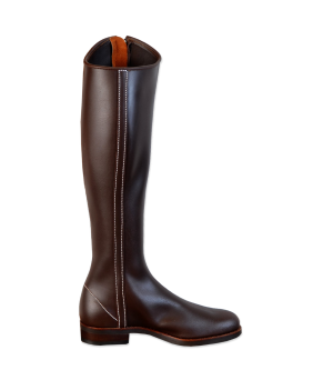 Bota 1850 'Los Nietos' serraje cremallera exterior | Piso Sevilla | Castaña