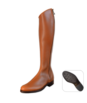 Bota 1850 Los Nietos serraje cremallera exterior | Piso Sevilla | Natural