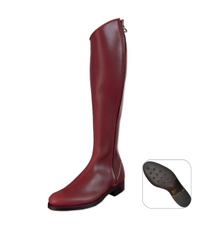 Bota 'Los Nietos' en ternera flor 1850 | Piso Sevilla | Color cereza