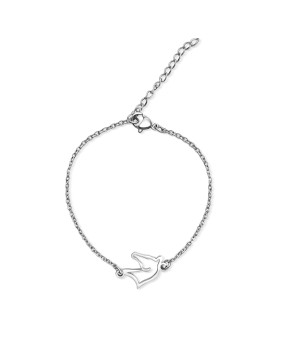 Pulsera Cindy con cadena plateada