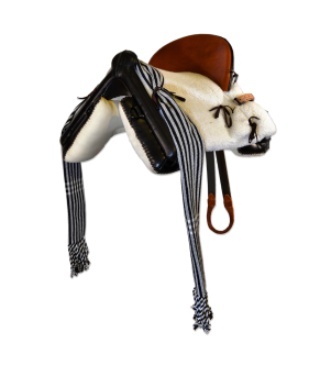 Silla de montar vaquera poni 'Initium' | Negra