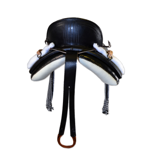 Silla de montar vaquera poni 'Initium' | Negra