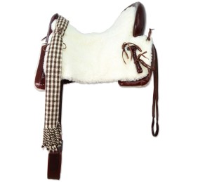 Silla de montar vaquera de fibra de carbono modelo Victoria | Chocolate