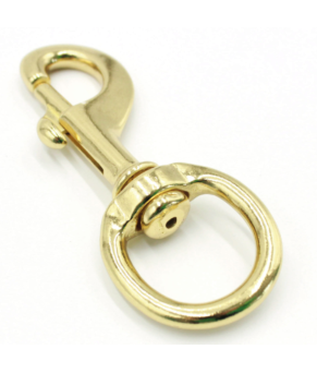 Mosquetón giratorio fuerte | 80 mm | Dorado