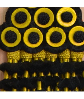 Mosquero de seda artesano premium | Negro y oro