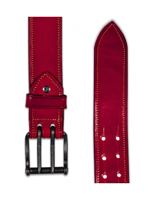 Cinturón de cuero 'Los Nietos' hecho a mano costuras | Doble Pincho