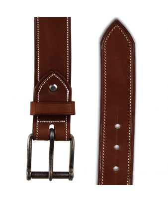 Cinturón de cuero Los Nietos hecho a mano costuras