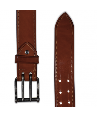 Cinturón de cuero 'Los Nietos' hecho a mano costuras | Doble Pincho