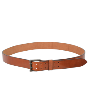 Cinturón de cuero Los Nietos hecho a mano Liso Pespunte | Doble Pincho