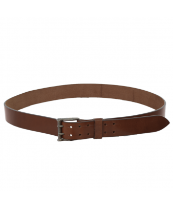 Cinturón de cuero Los Nietos hecho a mano Liso Pespunte | Doble Pincho