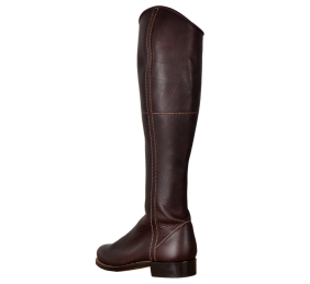 Bota 1850 Los Nietos piel flor ternera  | Piso suela | Marrón