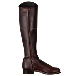 Bota 1850 Los Nietos piel flor ternera  | Piso suela | Marrón