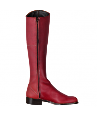 Bota piel flor de ternera 'Los Nietos' 1850 | Piso suela | Cereza