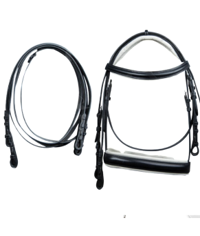 Cabezada inglesa de doma con doble rienda S-112