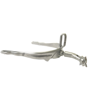 Espuela vaquera 'Los Nietos' | Inoxidable | Ruleta vaquera | Gallo vuelto