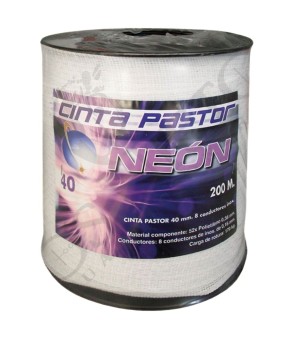 Cinta Conductora Neon Para Pastor Eléctrico 10 mm / 200 m