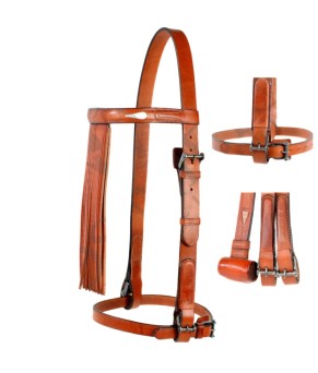 Cabezada vaquera con fundones 'Los Nietos' | Hebilla inoxidable