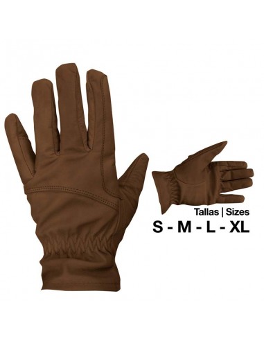 Guantes para montar de cuero...